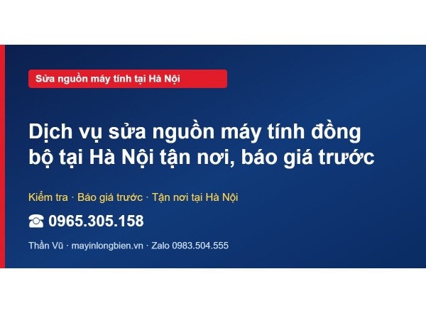 Dịch vụ sửa nguồn máy tính đồng bộ tại Hà Nội tận nơi, bá…