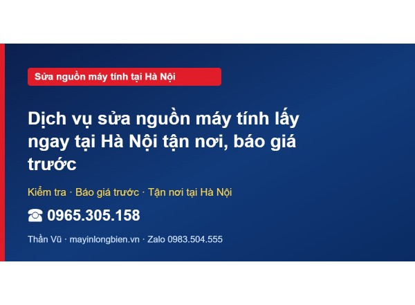 Dịch vụ sửa nguồn máy tính lấy ngay tại Hà Nội tận nơi, b…