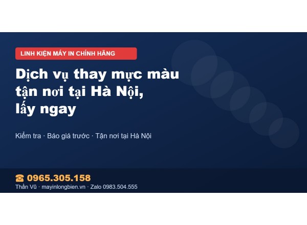 Dịch vụ thay mực màu tận nơi tại Hà Nội, lấy ngay