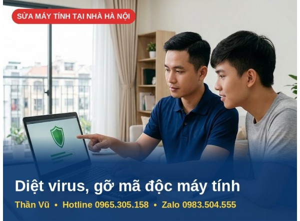 Diệt Virus, Gỡ Mã Độc, Quảng Cáo Máy Tính Tại Nhà Hà Nội | Thần Vũ