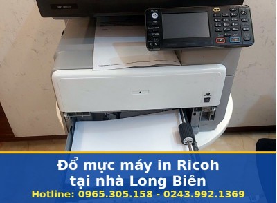Đổ Mực Máy In Ricoh Tại Nhà Long Biên Uy Tín - Báo Giá Trước