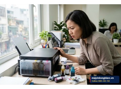 Đổ nhầm màu mực máy in phun: xử lý thế nào | Thần Vũ