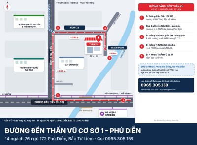Đường đến Thần Vũ Phú Diễn: bản đồ, chỉ đường cơ sở 1
