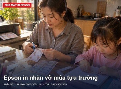 Máy Epson in nhãn vở, decal mùa tựu trường | Thần Vũ