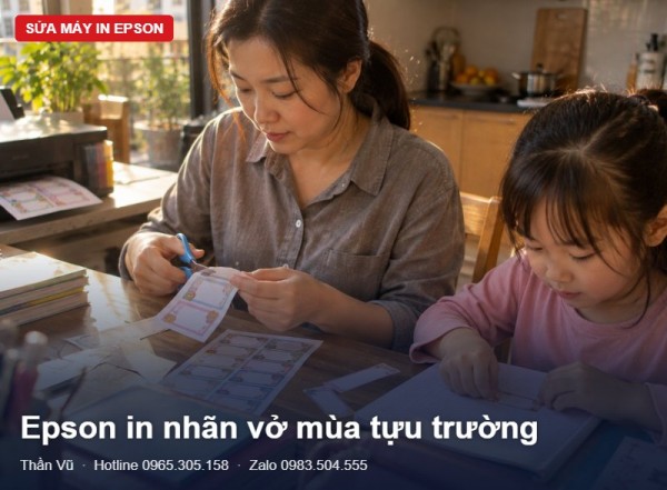 Máy Epson in nhãn vở, decal mùa tựu trường | Thần Vũ