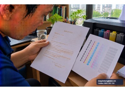 Epson in đen ra nâu, xám: nguyên nhân, cách xử lý | Thần Vũ