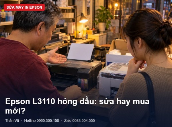 Epson L3110 hỏng đầu phun: sửa hay mua mới? | Thần Vũ
