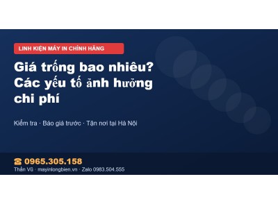 Giá trống bao nhiêu? Các yếu tố ảnh hưởng chi phí