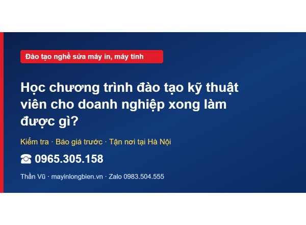 Học chương trình đào tạo kỹ thuật viên cho doanh nghiệp x…