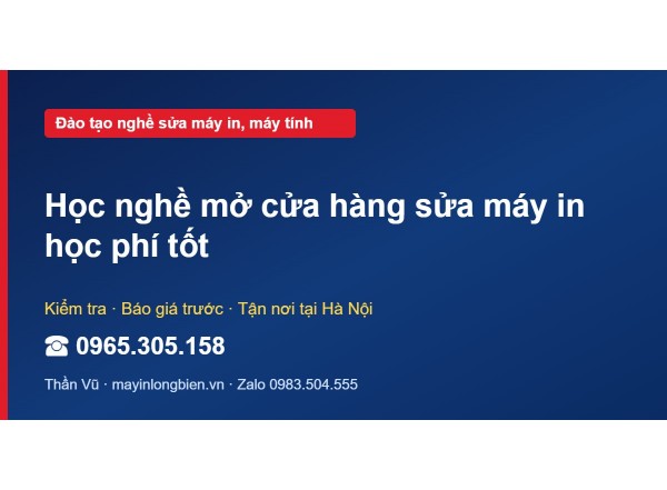Học nghề mở cửa hàng sửa máy in học phí tốt