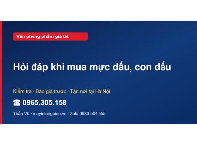 Hỏi đáp khi mua mực dấu, con dấu