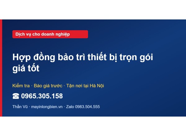Hợp đồng bảo trì thiết bị trọn gói giá tốt