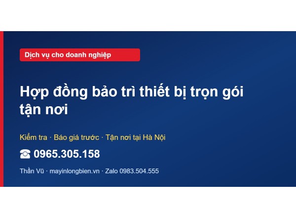 Hợp đồng bảo trì thiết bị trọn gói tận nơi