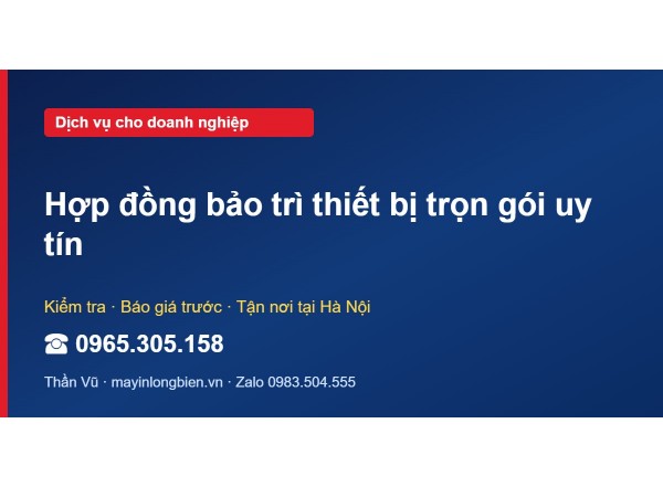 Hợp đồng bảo trì thiết bị trọn gói uy tín