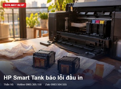 HP Smart Tank báo lỗi đầu in | Thần Vũ