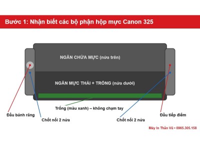 Cách Tháo Hộp Mực Canon LBP 6000 (Canon 325) Đổ Mực Chi Tiết | Thần Vũ