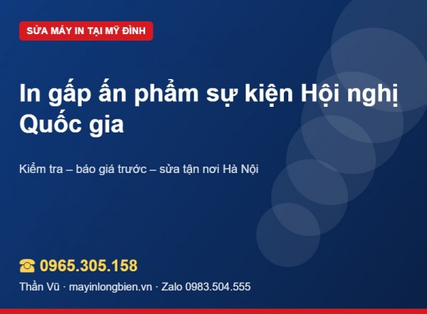 In gấp sự kiện Mỹ Đình: xử lý máy in hỏng | Thần Vũ