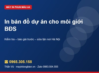 In sơ đồ dự án màu: tránh cong giấy, lệch màu | Thần Vũ