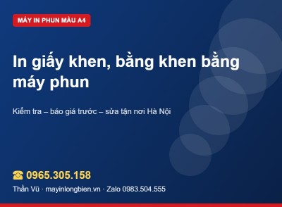 In giấy khen bằng máy in phun: căn lề, kéo giấy | Thần Vũ