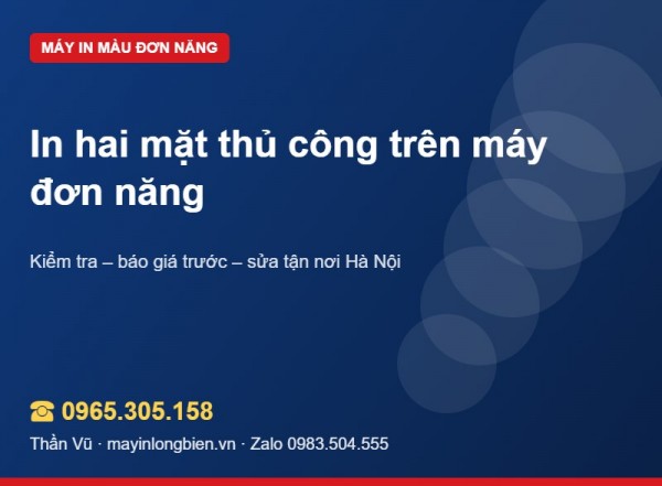 In hai mặt thủ công trên máy in đơn năng | Thần Vũ
