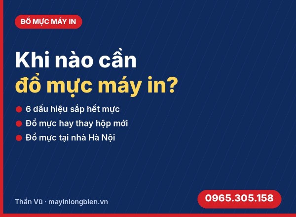 Khi nào cần đổ mực máy in laser? 6 dấu hiệu | Thần Vũ