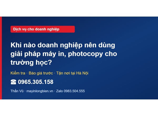 Khi nào doanh nghiệp nên dùng giải pháp máy in, photocopy…