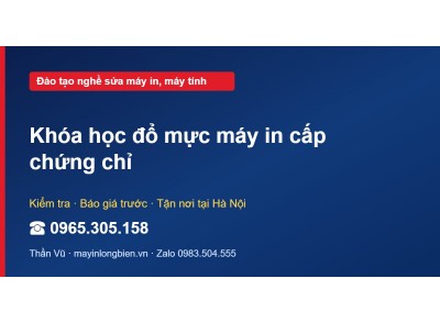Khóa học đổ mực máy in cấp chứng chỉ