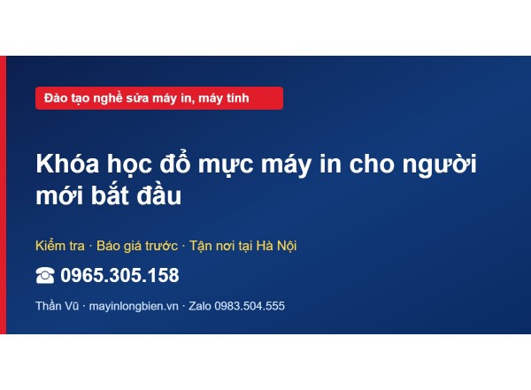 Khóa học đổ mực máy in cho người mới bắt đầu