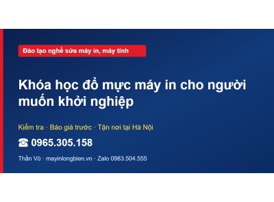 Khóa học đổ mực máy in cho người muốn khởi nghiệp