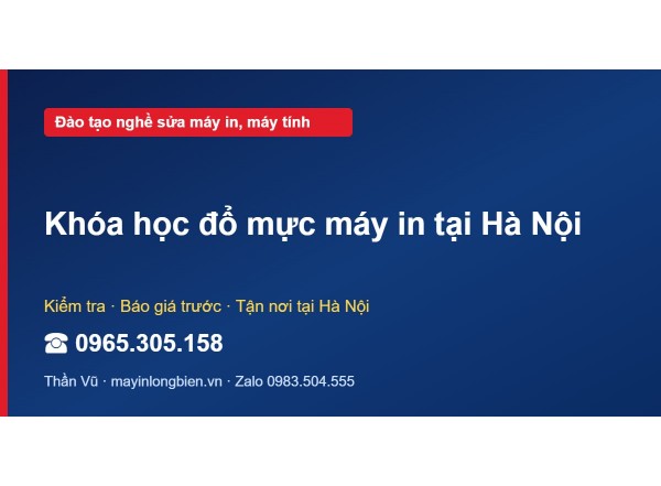 Khóa học đổ mực máy in tại Hà Nội