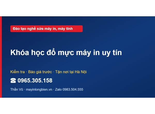 Khóa học đổ mực máy in uy tín