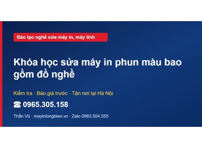 Khóa học sửa máy in phun màu bao gồm đồ nghề