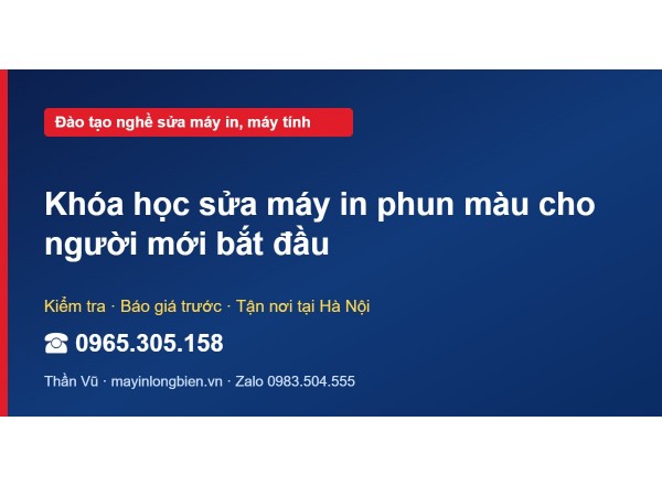 Khóa học sửa máy in phun màu cho người mới bắt đầu