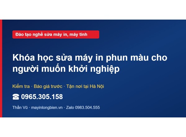 Khóa học sửa máy in phun màu cho người muốn khởi nghiệp
