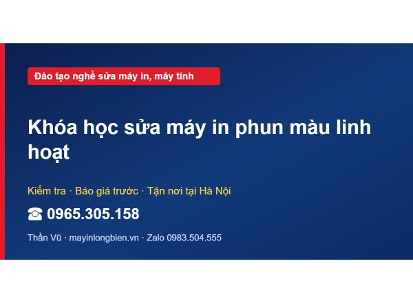 Khóa học sửa máy in phun màu linh hoạt