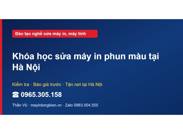 Khóa học sửa máy in phun màu tại Hà Nội
