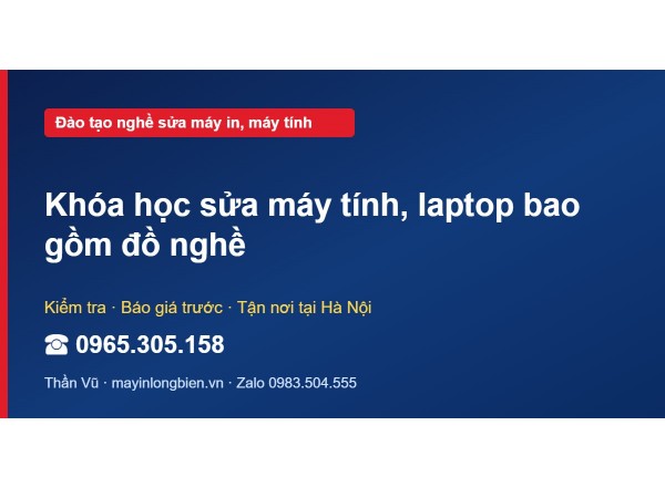 Khóa học sửa máy tính, laptop bao gồm đồ nghề