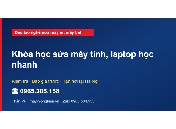 Khóa học sửa máy tính, laptop học nhanh