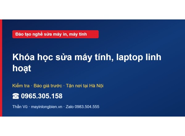 Khóa học sửa máy tính, laptop linh hoạt