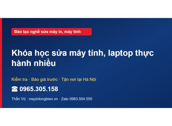 Khóa học sửa máy tính, laptop thực hành nhiều