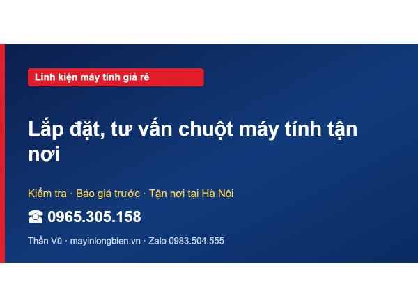 Lắp đặt, tư vấn chuột máy tính tận nơi