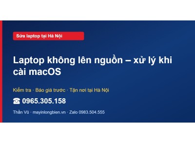 Laptop không lên nguồn – xử lý khi cài macOS