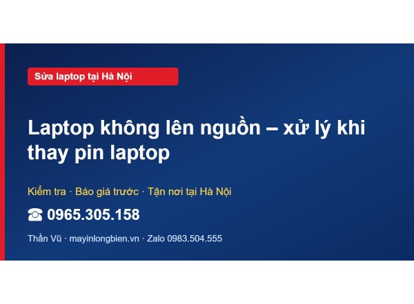 Laptop không lên nguồn – xử lý khi thay pin laptop