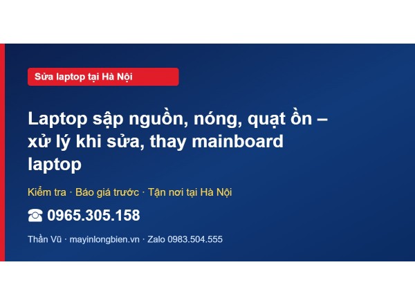 Laptop sập nguồn, nóng, quạt ồn – xử lý khi sửa, thay mai…