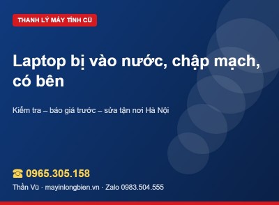Laptop vào nước bán được không? Việc cần làm ngay