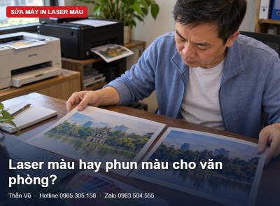 Laser màu hay phun màu cho văn phòng? | Thần Vũ