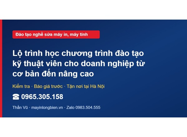 Lộ trình học chương trình đào tạo kỹ thuật viên cho doanh…