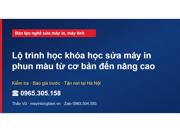 Lộ trình học khóa học sửa máy in phun màu từ cơ bản đến n…