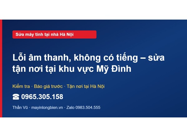 Lỗi âm thanh, không có tiếng – sửa tận nơi tại khu vực Mỹ…
