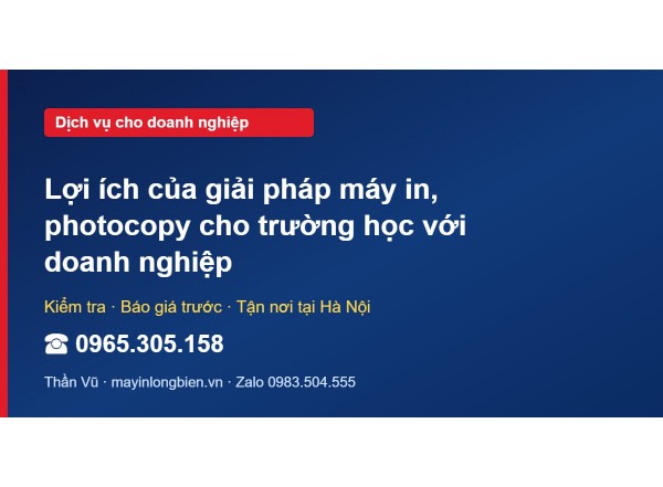 Lợi ích của giải pháp máy in, photocopy cho trường học vớ…
